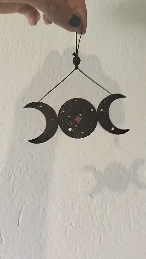 Mobile Lua triplice rosa e preto