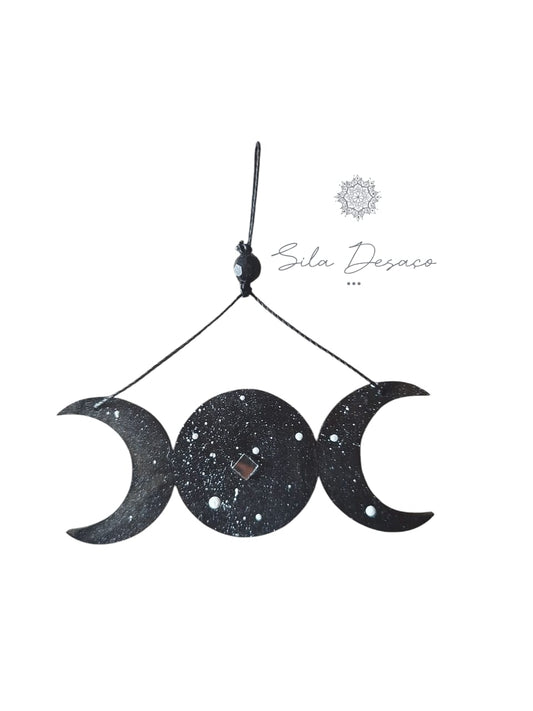 Mobile Lua triplice rosa e preto