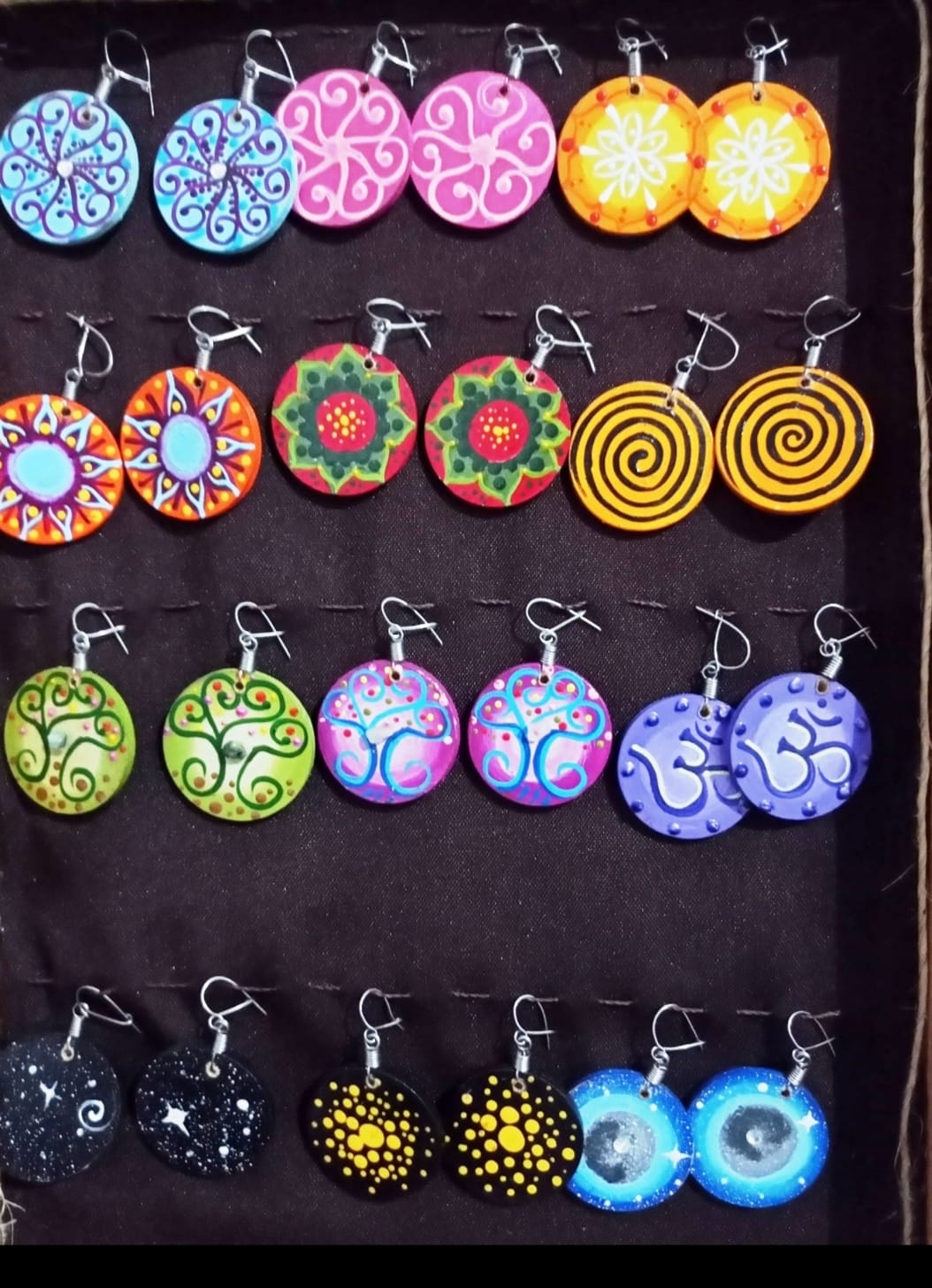 Mandalas em brincos