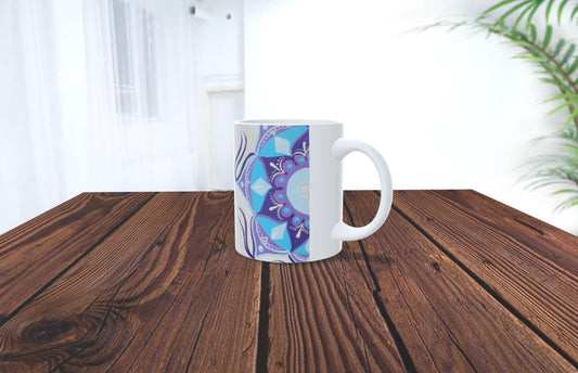 Caneca Lilás e azul