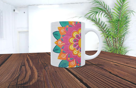 Caneca Laranja e Rosa