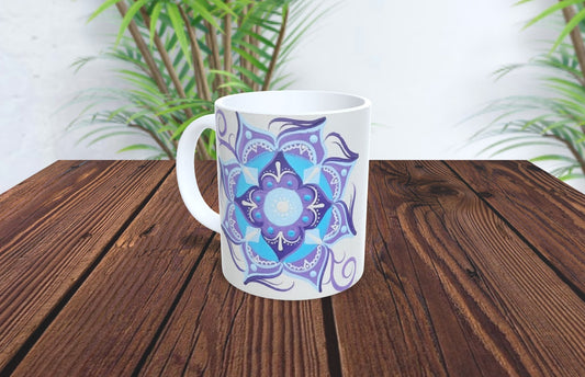 Caneca Lilás e azul